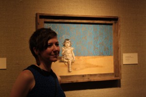 Amanda Sibrel, Best of Show Winner, at the 2014 Working Together Exhibit at the Evansville Museum of Arts, History & Science.